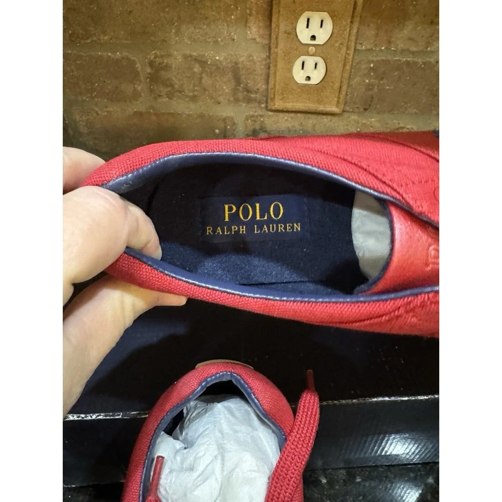 Polo Ralph Lauren Hamilton canvas sneakers in Devon red Size 7.5